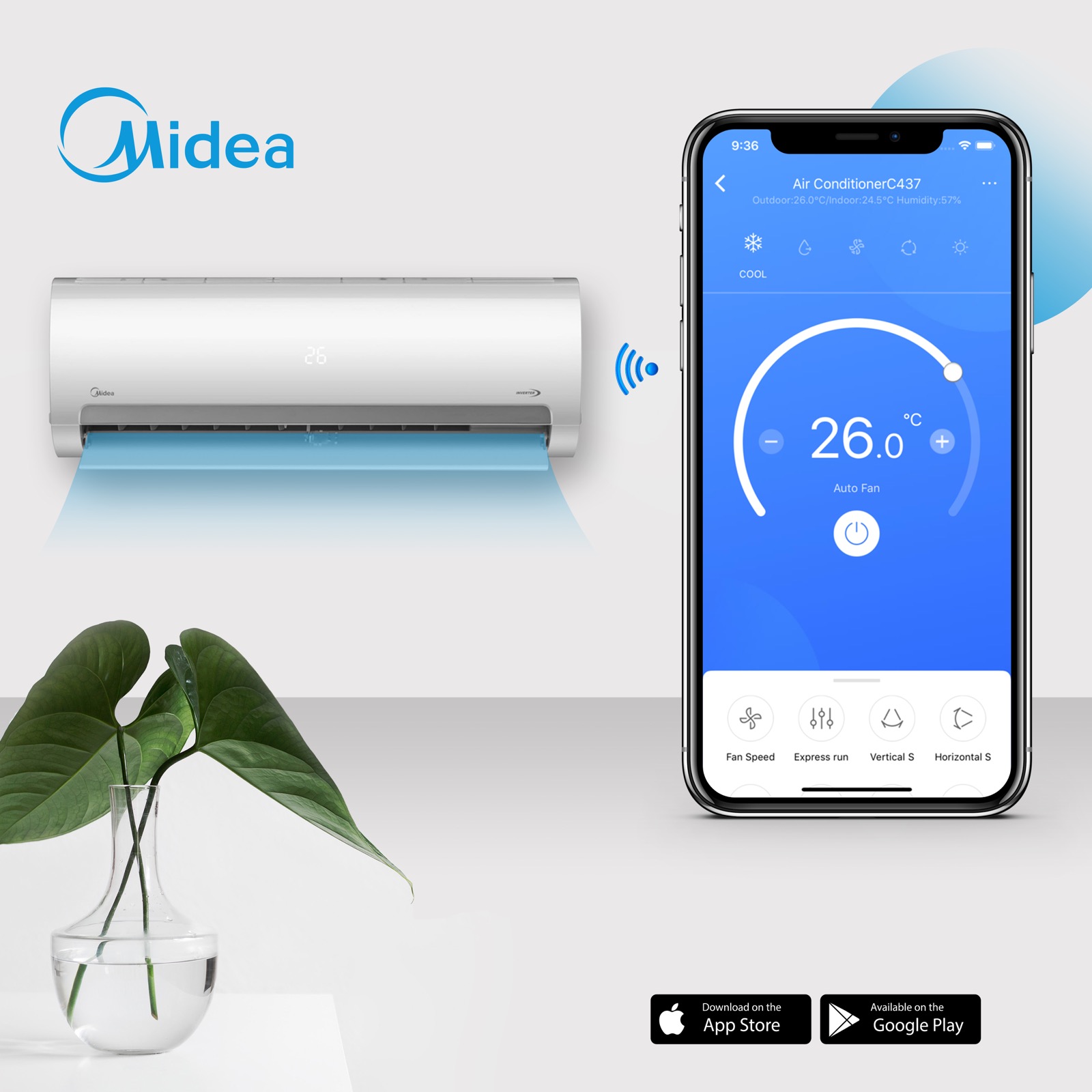 Midea air conditioners in Malta can be fully operated using the Midea Air App