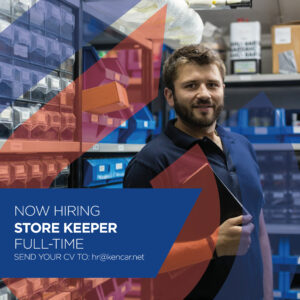 Vacancy for a full-time Store Keeper with HVAC Supplies